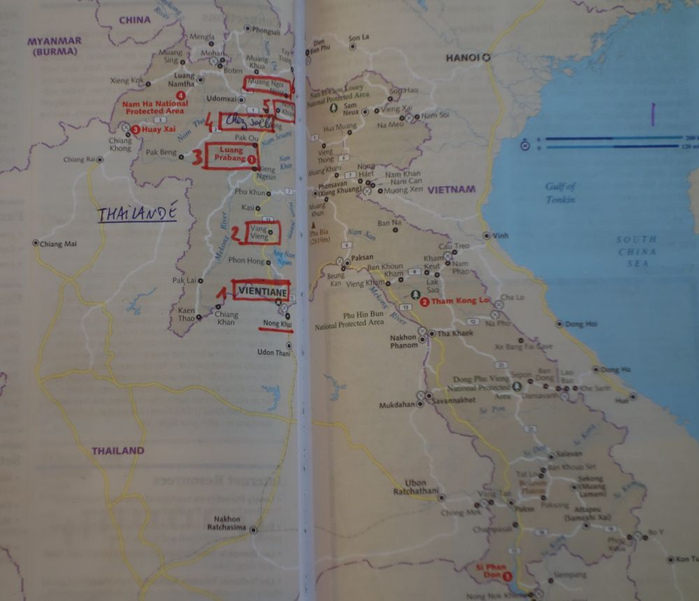 Carte du Laos